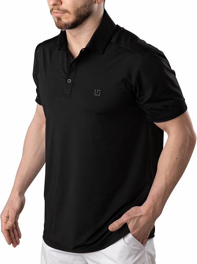 Uther Casual Wear Polo Shirts for Men, Moisture Wicking & Breathable Fabric Short Sleeve Golf Shirts for Men, Fashionable Designs and Colors for Golf, Tennis & Outdoor Sports